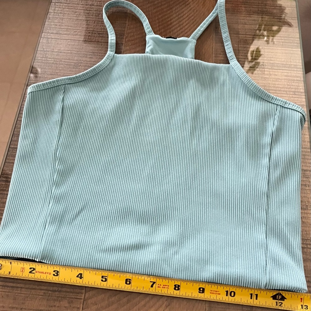 The North Face Light Blue Ribbed Sports Bra Tank